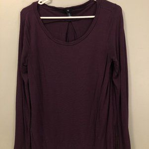 Gap Maroon/Purple Long Sleeve Shirt